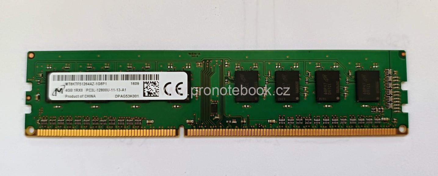Micron 4GB 240Pin DIMM DDR3 MT8KTF51264AZ, 1.35V, 1Rx8, non-ECC, CL 11, PC3-12800U, 1600MHz SKLADEM