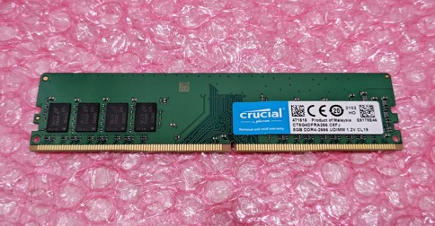 Crucial 8GB DDR4 2666MHz CT8G4DFRA266 UDIMM PC4-21300 Non-ECC 1Rx16 1.2V CL19 