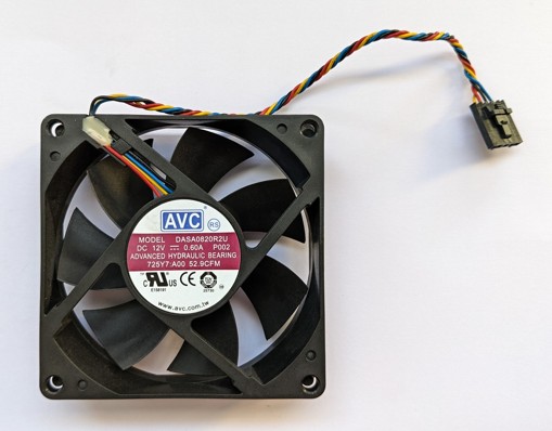 AVC DASA0820R2U DC12V, 0.60A, 725Y7:A00, 4 wire 5 pin, hydraulic bearing SKLADEM