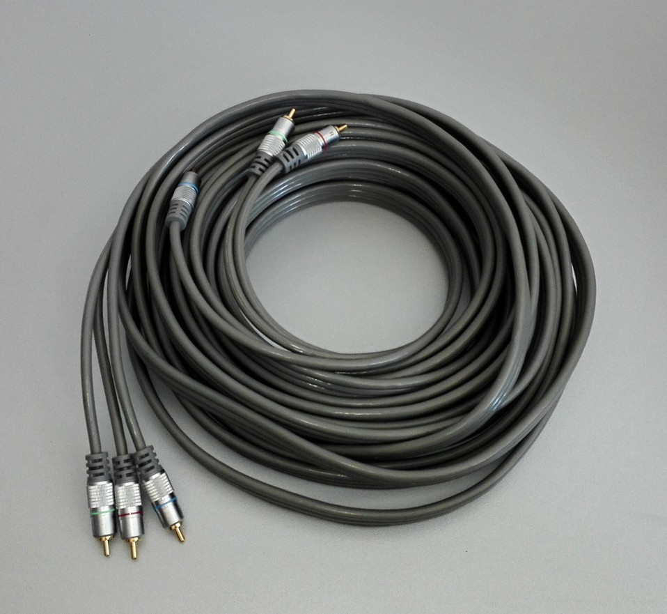 Home Theater Propojovací HQ 3x CINCH RCA - 3x CINCH RCA kabel 10m M/M RGB video