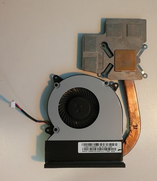 Original Asus N750JV GPU heatsink FAN 13NB0201AM1511, MF60070v1-C180-S9A, 4 pin