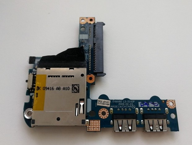 Aspire One KAV60 LS-5143P hard drive connector card reader USB cable DC02000S500