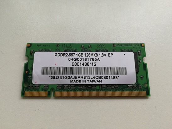 Elpida DDR2 1GB 667MHz, 1,8V, 04G00161765A