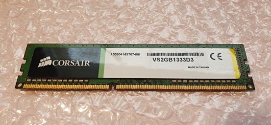 Corsair 2GB VS2GB1333D3 240Pin DIMM DDR3, 1.5V, 1Rx8, non-ECC, CL9, PC3-10600, 1333MHz SKLADEM