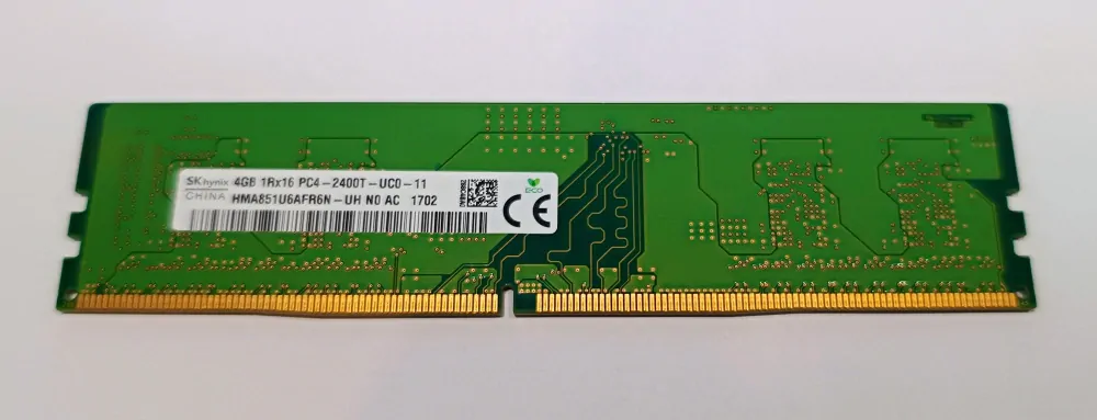 Hynix 4GB HMA851U6AFR6N-UH 288Pin DIMM DDR4, 1.2V, 1Rx16, non-ECC, CL17, PC4-19200, 2400MHz SKLADEM