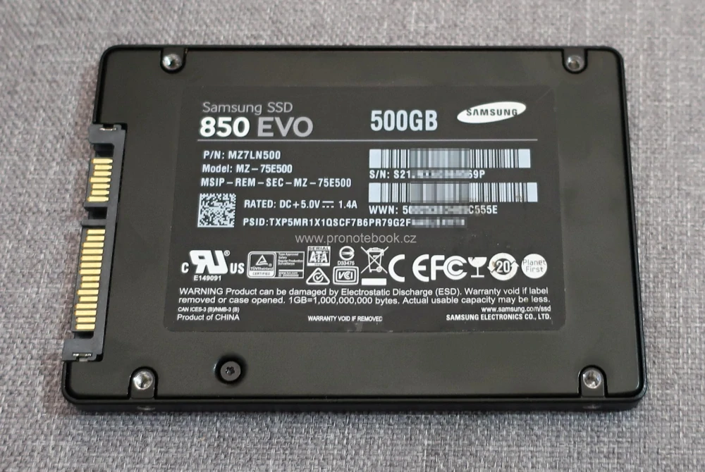 SAMSUNG 850 EVO 500GB 2,5" SATA III, V-NAND, MZ7LN500, MZ-75E500 SKLADEM