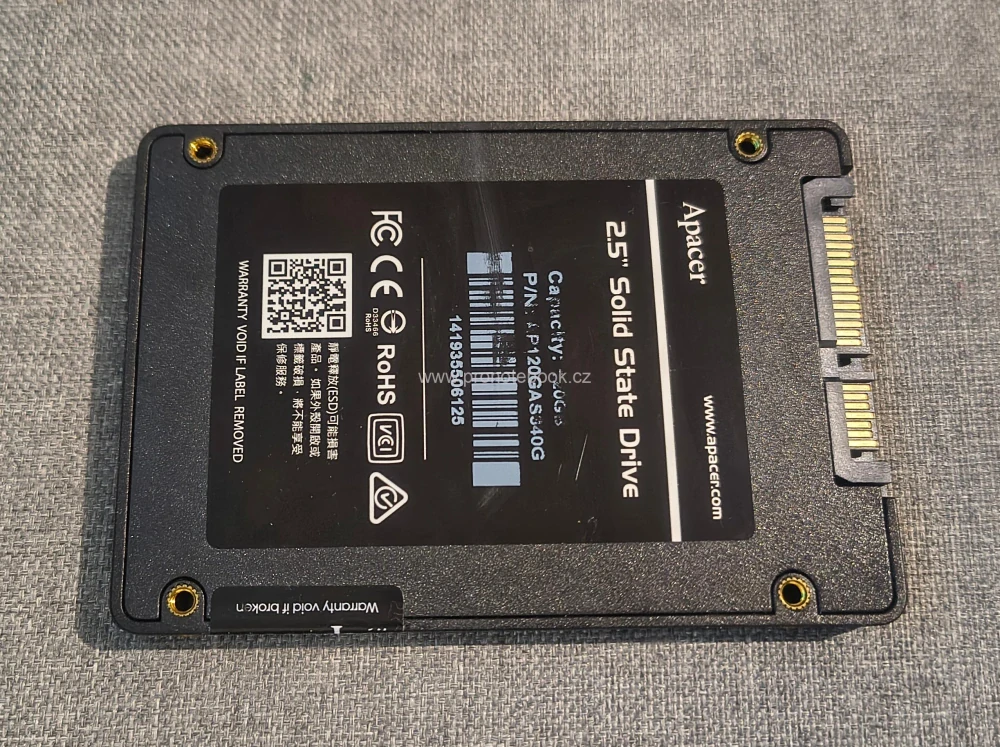 Apacer AS340 120GB, AP120GAS340G 120GB TCL SATA III 2,5″ SSD SKLADEM