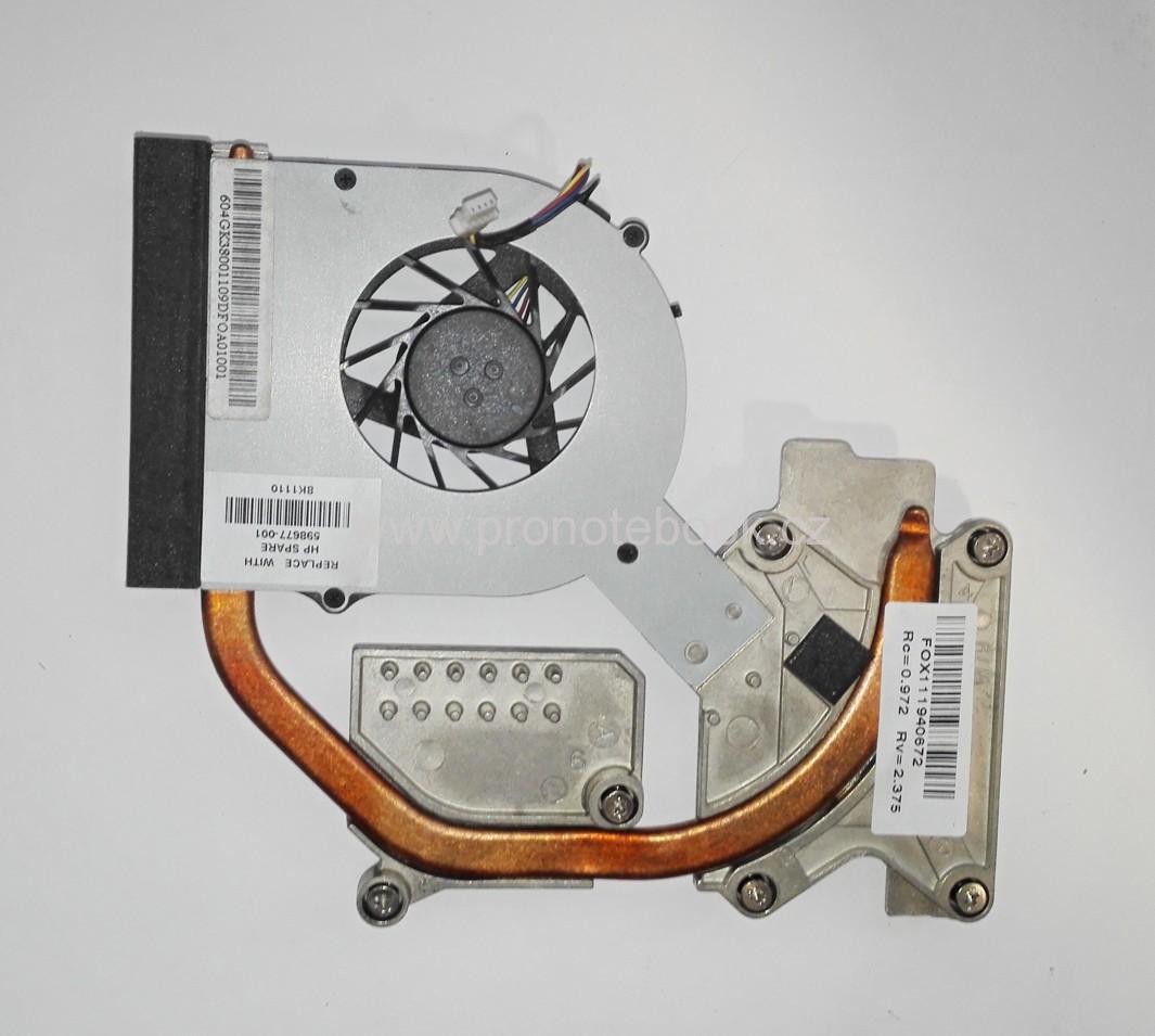 HP PROBOOK 4525s , 598677-001 598676-001 613291-001, CPU FAN + HS