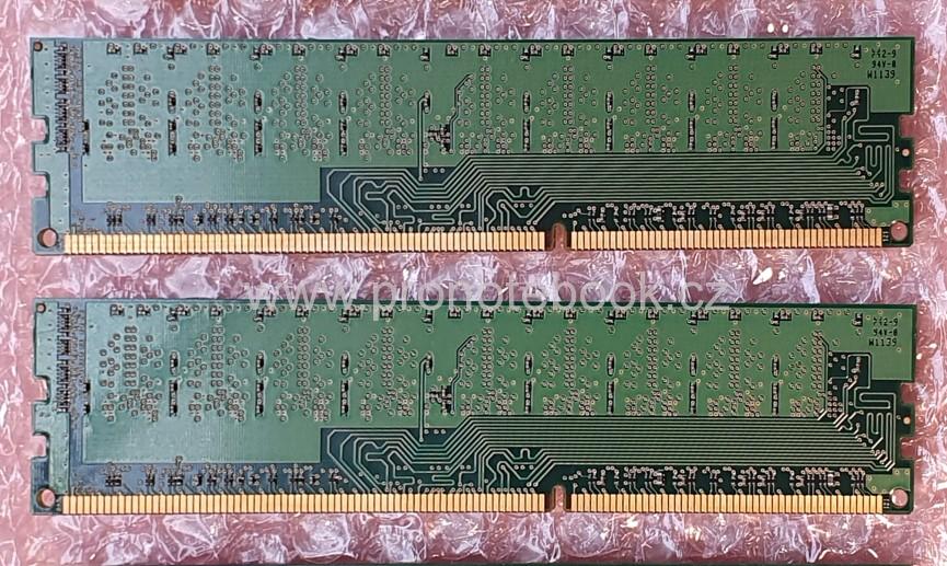 Kingston 4GB (KIT 2x 2GB) 240Pin DIMM DDR3 KVR1333D3S8E9SK2/4G, 1.5V, 1Rx8, Unbuffered, ECC, CL9, PC3-10600, 1333MHz SKLADEM