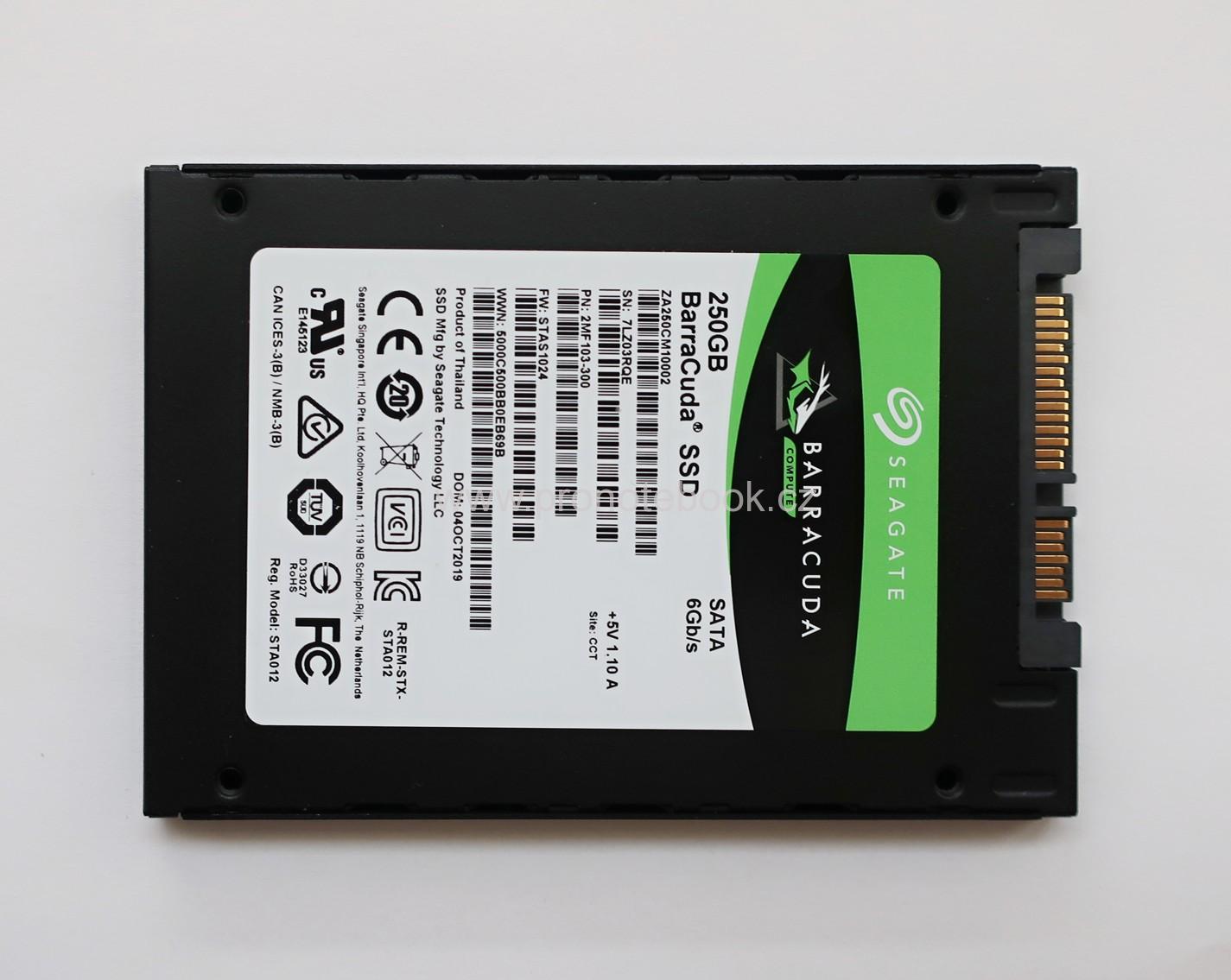 Seagate BarraCuda 250 GBSSD ZA250CM10002 SATA III  6Gb/s SKLADEM.