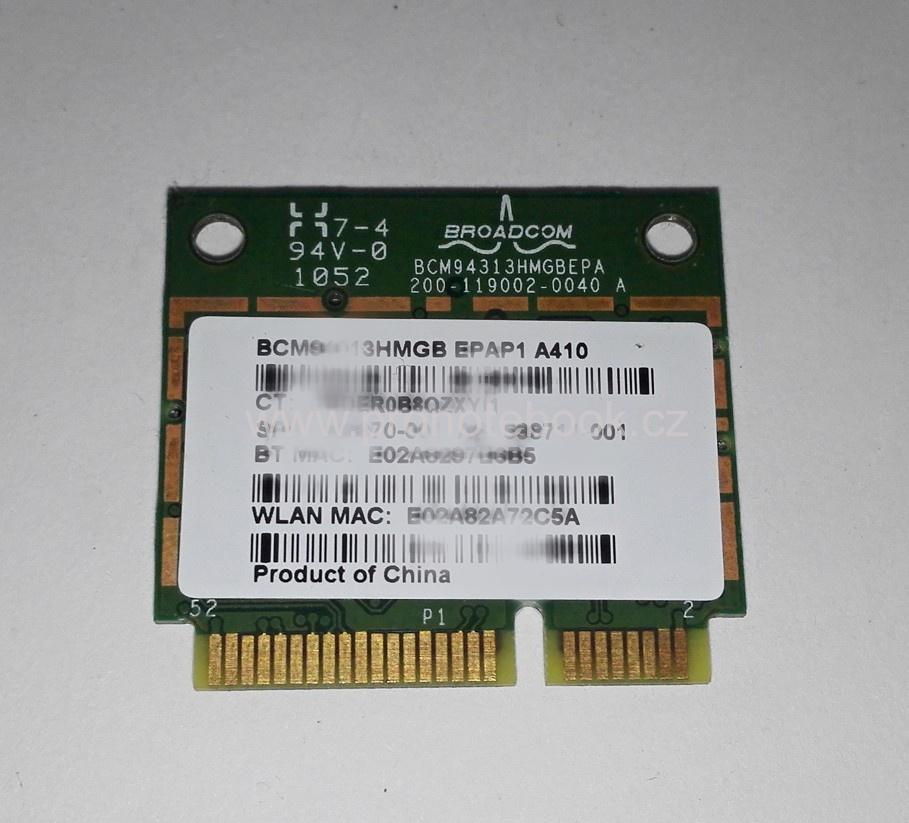 Broadcom BCM94313HMGBEPA, 802.11n and Bluetooth 3.0 High-Speed Half MiniCard